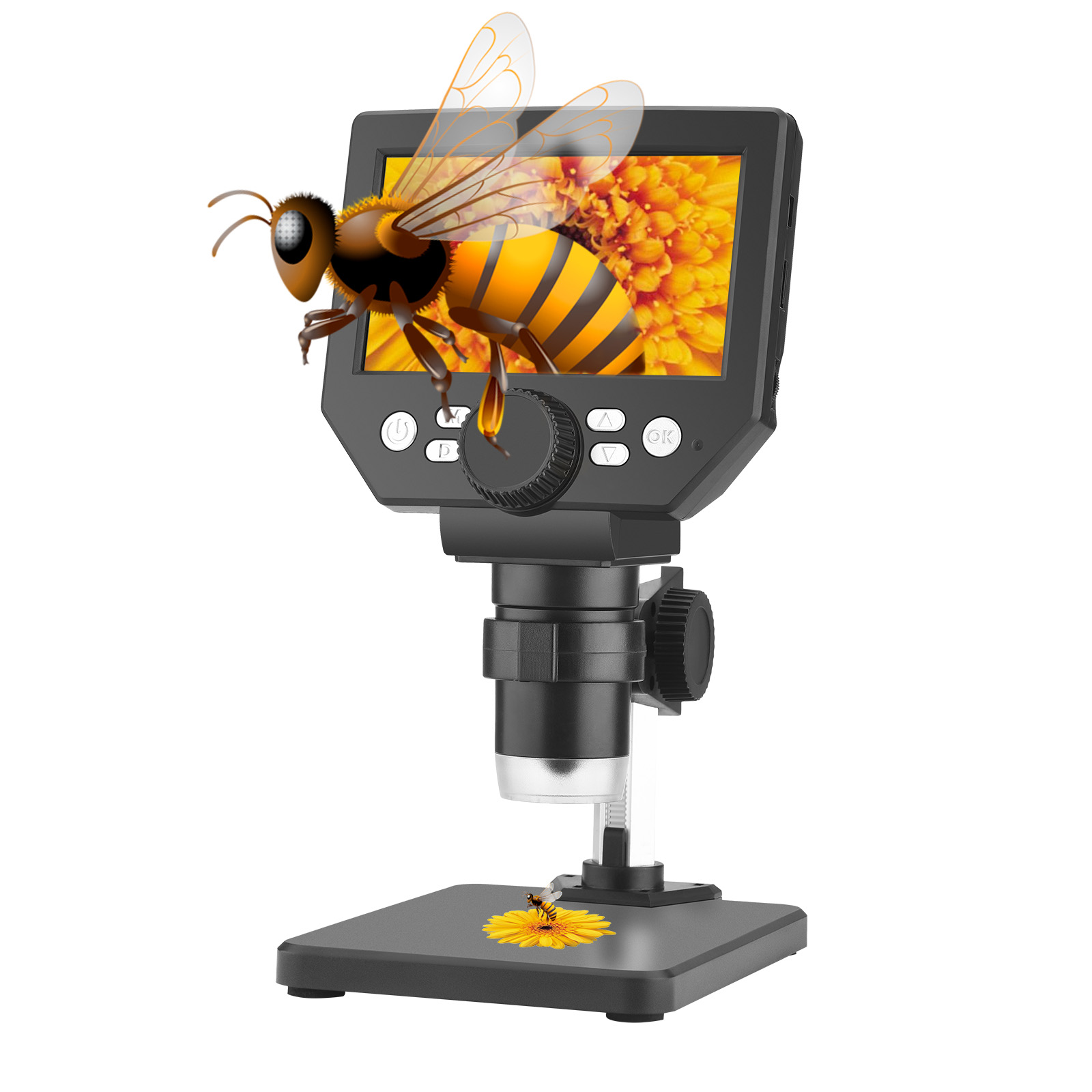 Usb Microscope 1000X Digital - USB 4,3-calowy mikroskop cyfrowy 1080P Profesjonalny