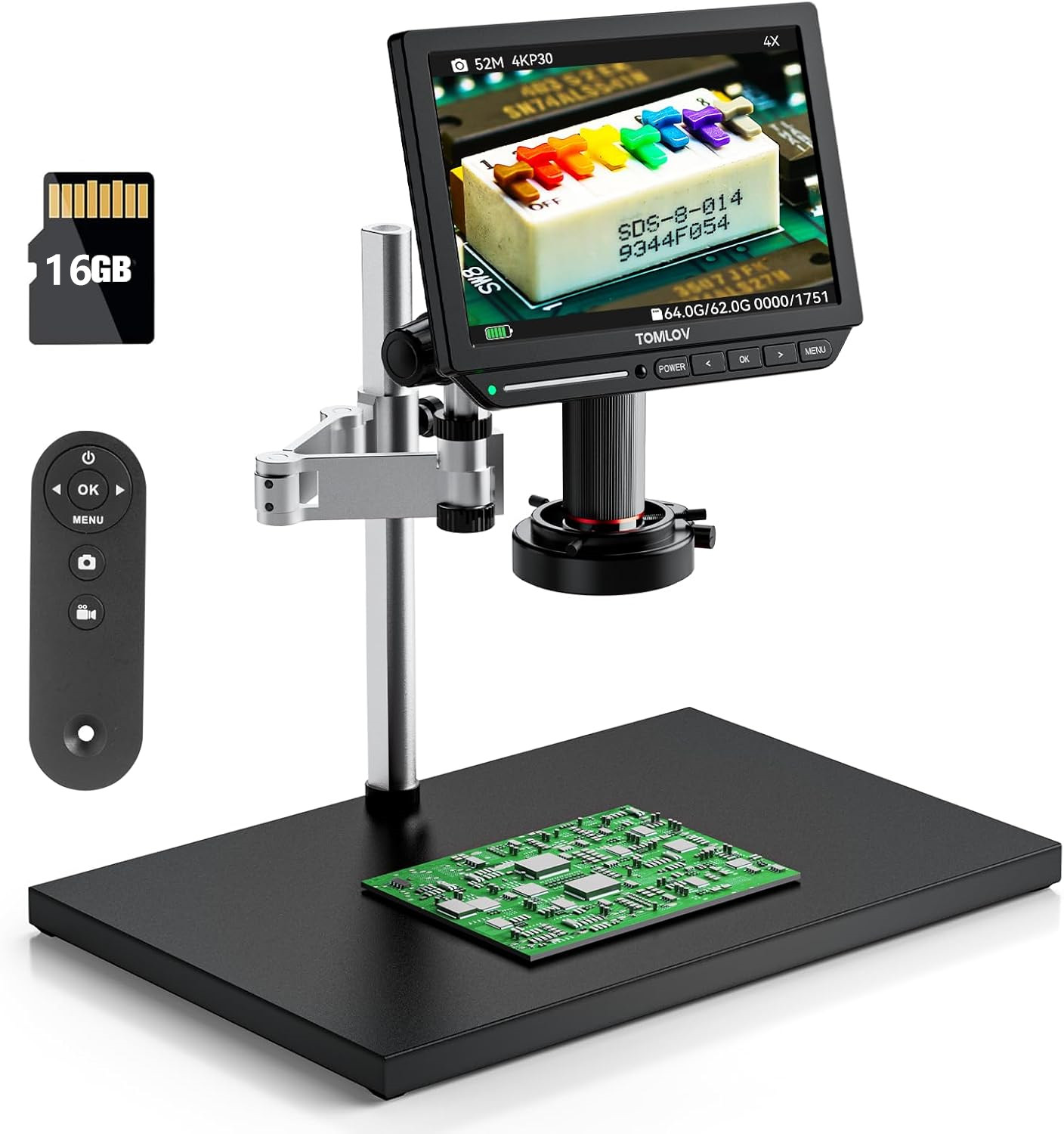 Digital Microscope 4K Hdmi 2000X - Mikroskop Cyfrowy TOMLOV 4K HDMI 2000X