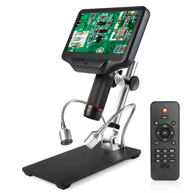 Digital Microscope With Screen 7 Inch - Mikroskop cyfrowy 3D z dużym ekranem