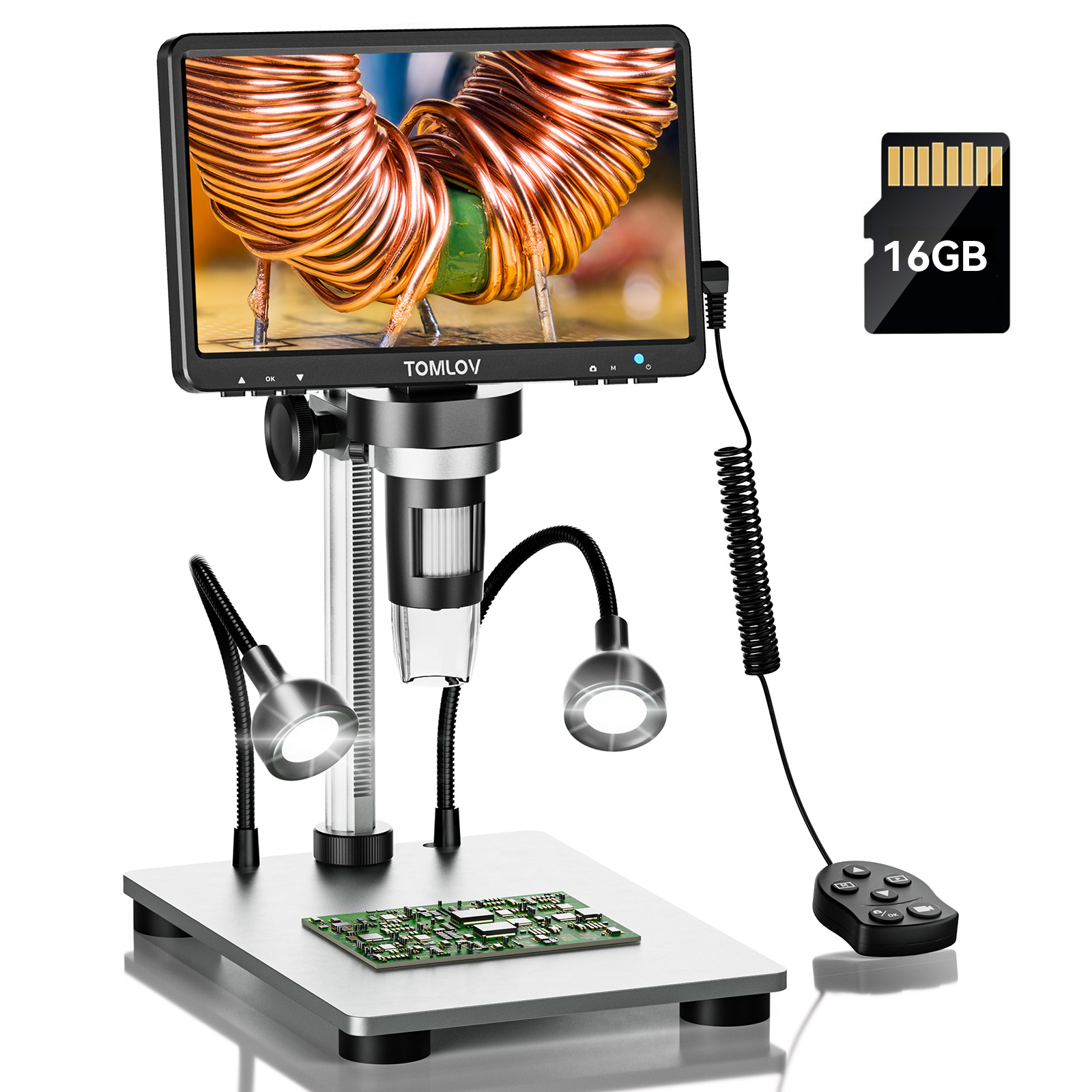 Metallurgical Microscope Inverted - Mikroskop LCD TOMLOV 7 cali do