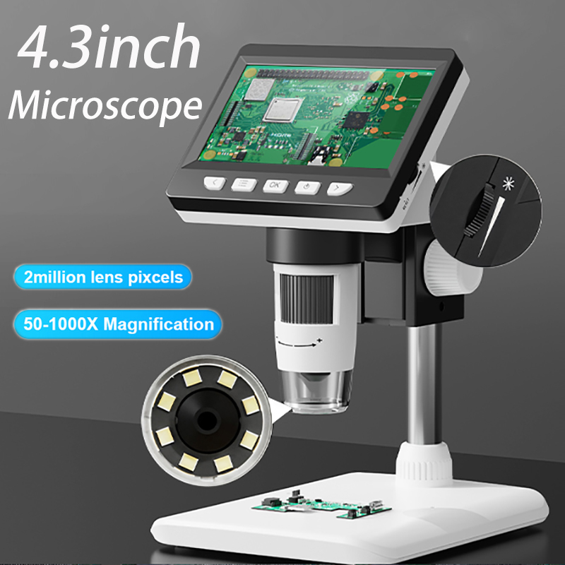 Metallurgical Microscope Inverted - Mikroskop cyfrowy z ekranem IPS 4,3