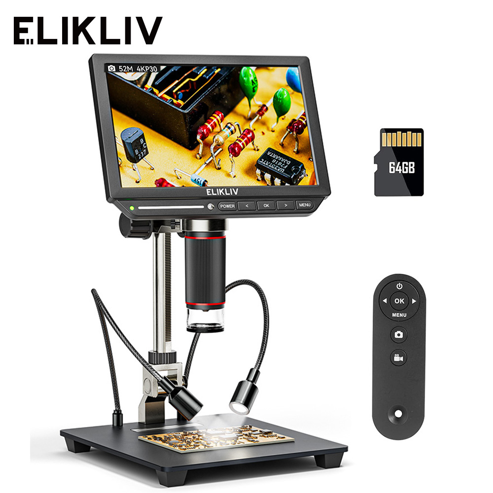 Digital Microscope 4K Hdmi 2000X - Elikliv EM4K 4K HDMI mikroskop cyfrowy