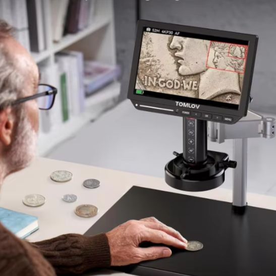 Digital Microscope 4K Hdmi 2000X - Mikroskop Cyfrowy TOMLOV 4K z 8-calowym