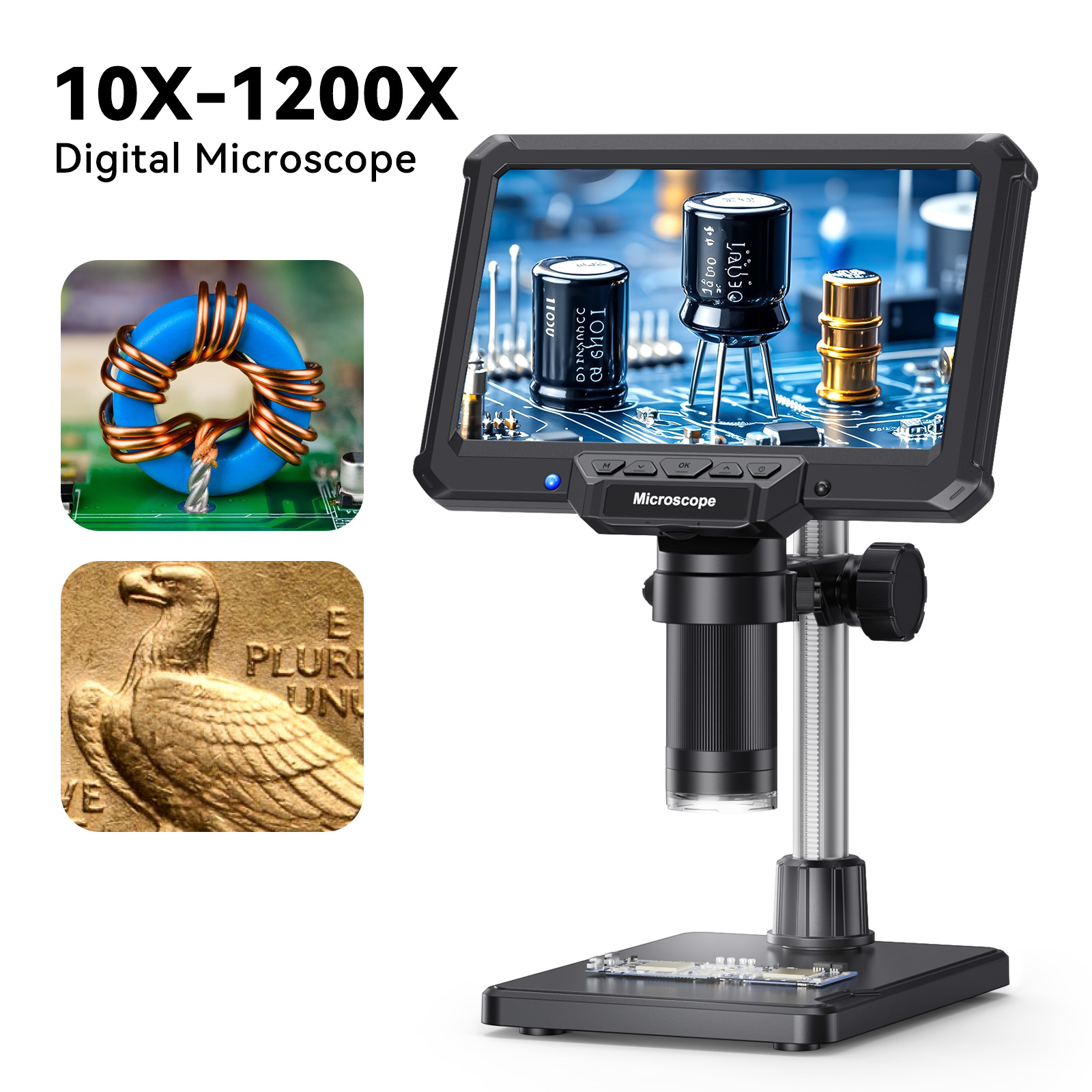 Metallurgical Microscope Inverted - Mikroskop cyfrowy Hayve 7 cali z