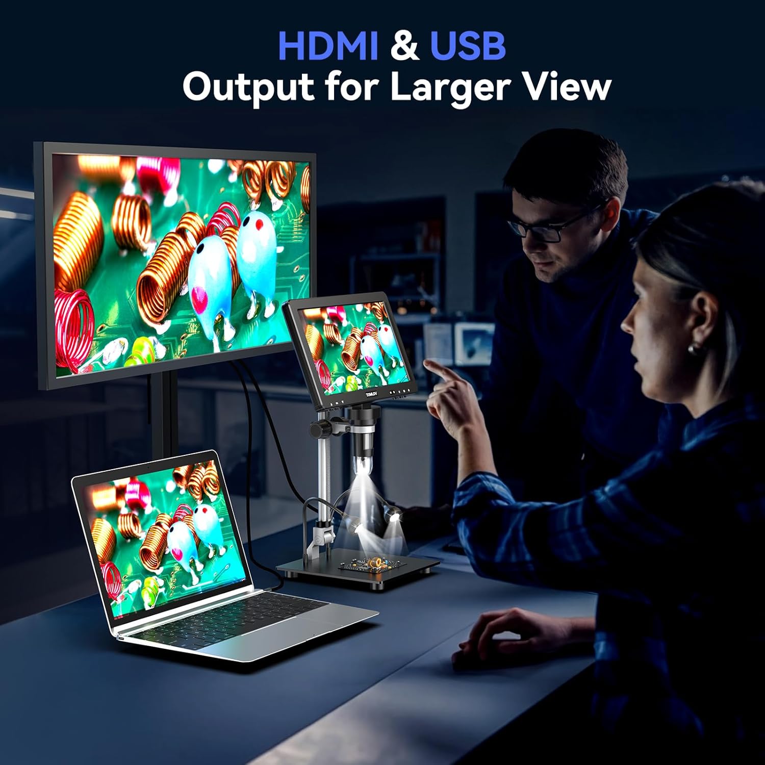 Mikroskop cyfrowy HDMI TOMLOV- – Polarizing Microscope Binocular recenzja i cena
