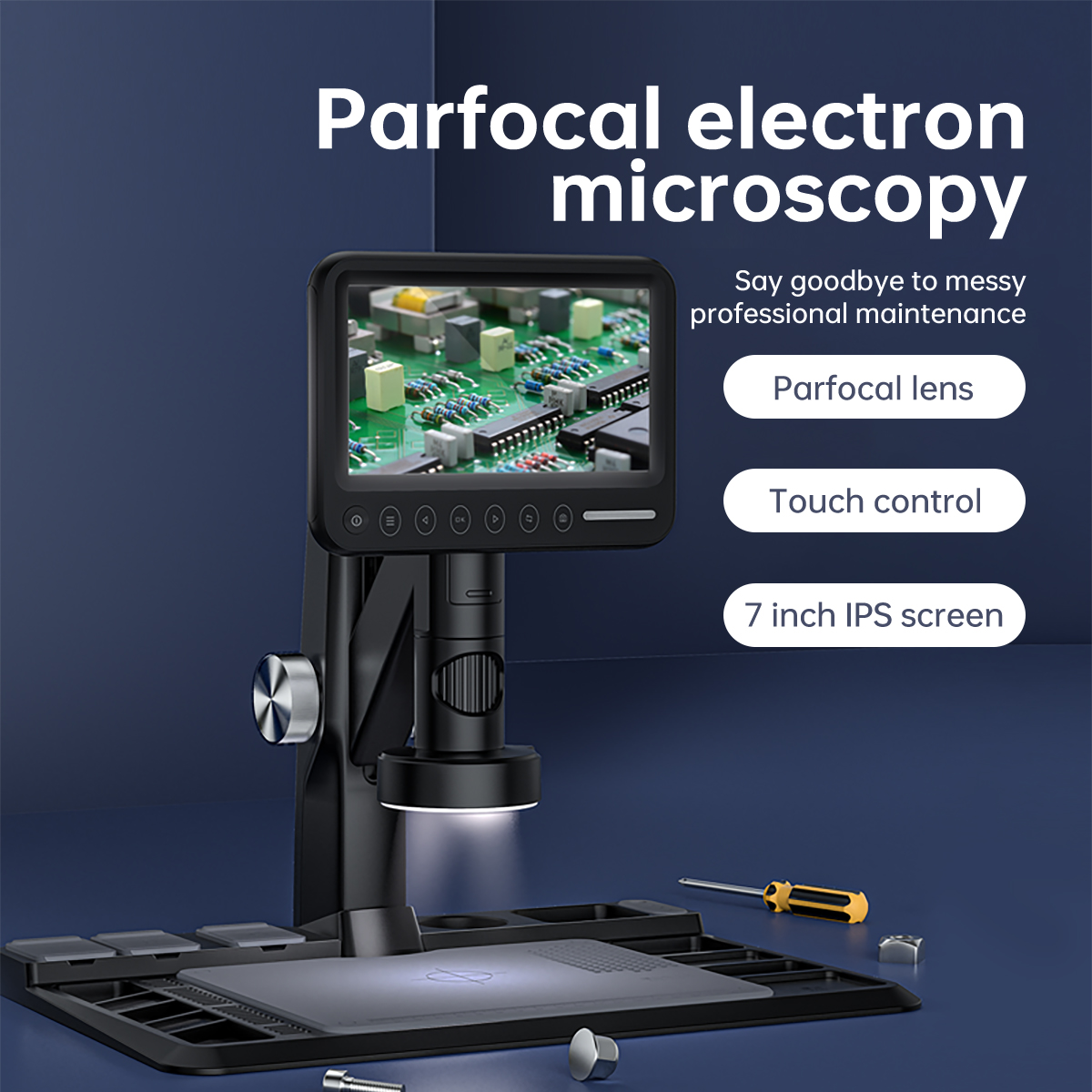 7-calowy ekran dotykowy, kąt w – Digital Microscope With Screen 7 Inch recenzja i cena