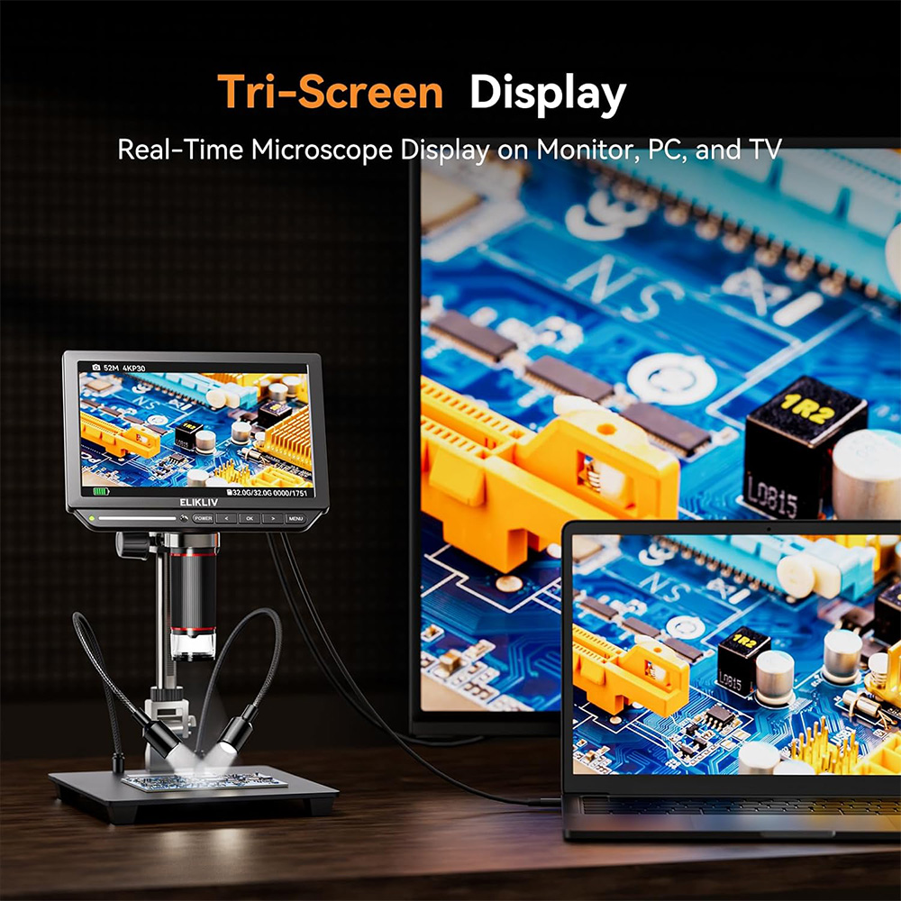 Elikliv 8-calowy Mikroskop Cyf – Digital Microscope 4K Hdmi 2000X recenzja i cena