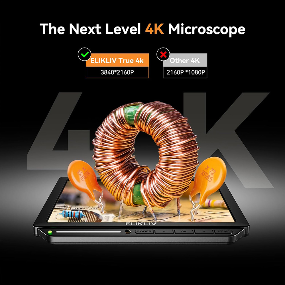 Elikliv 8-calowy Mikroskop Cyf – Digital Microscope 4K Hdmi 2000X recenzja i cena