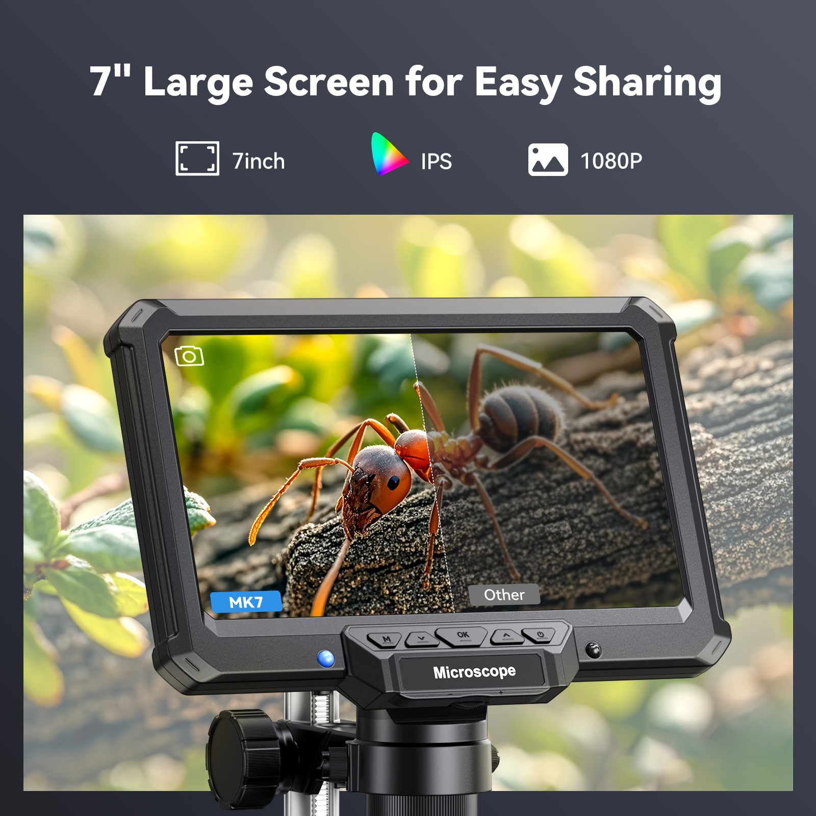 Mikroskop 7 cali 1200X 16MP HD – Digital Microscope With Screen 7 Inch recenzja i cena