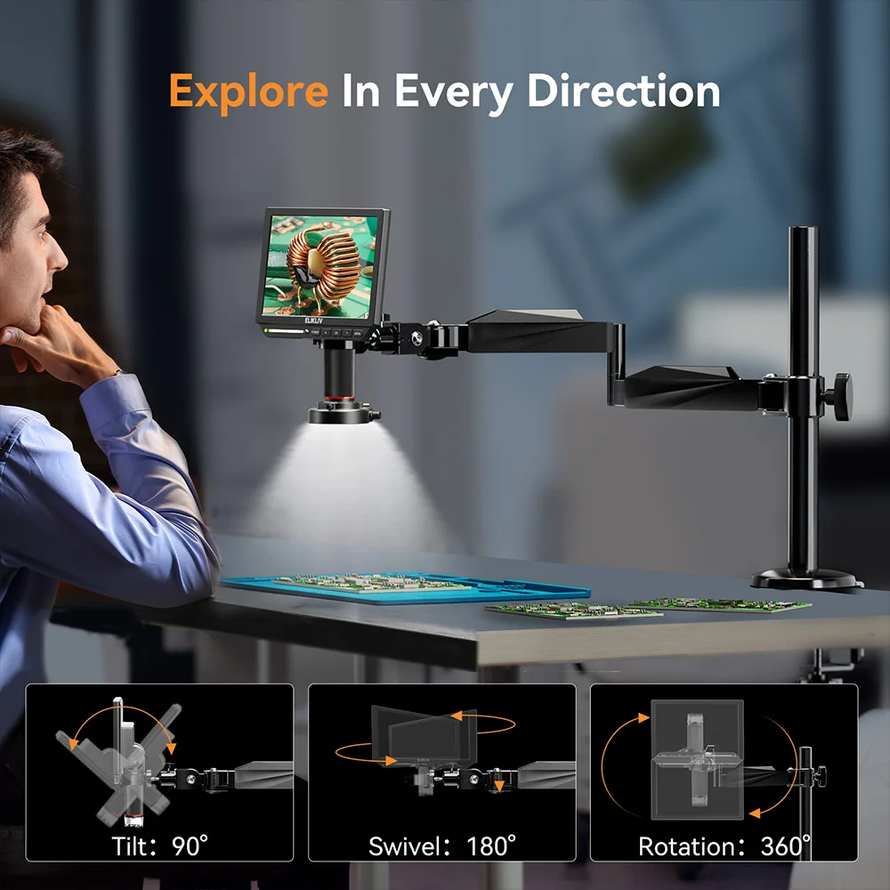 Elikliv EM4K Flex 4K cyfrowy m – Digital Microscope 4K Hdmi 2000X recenzja i cena