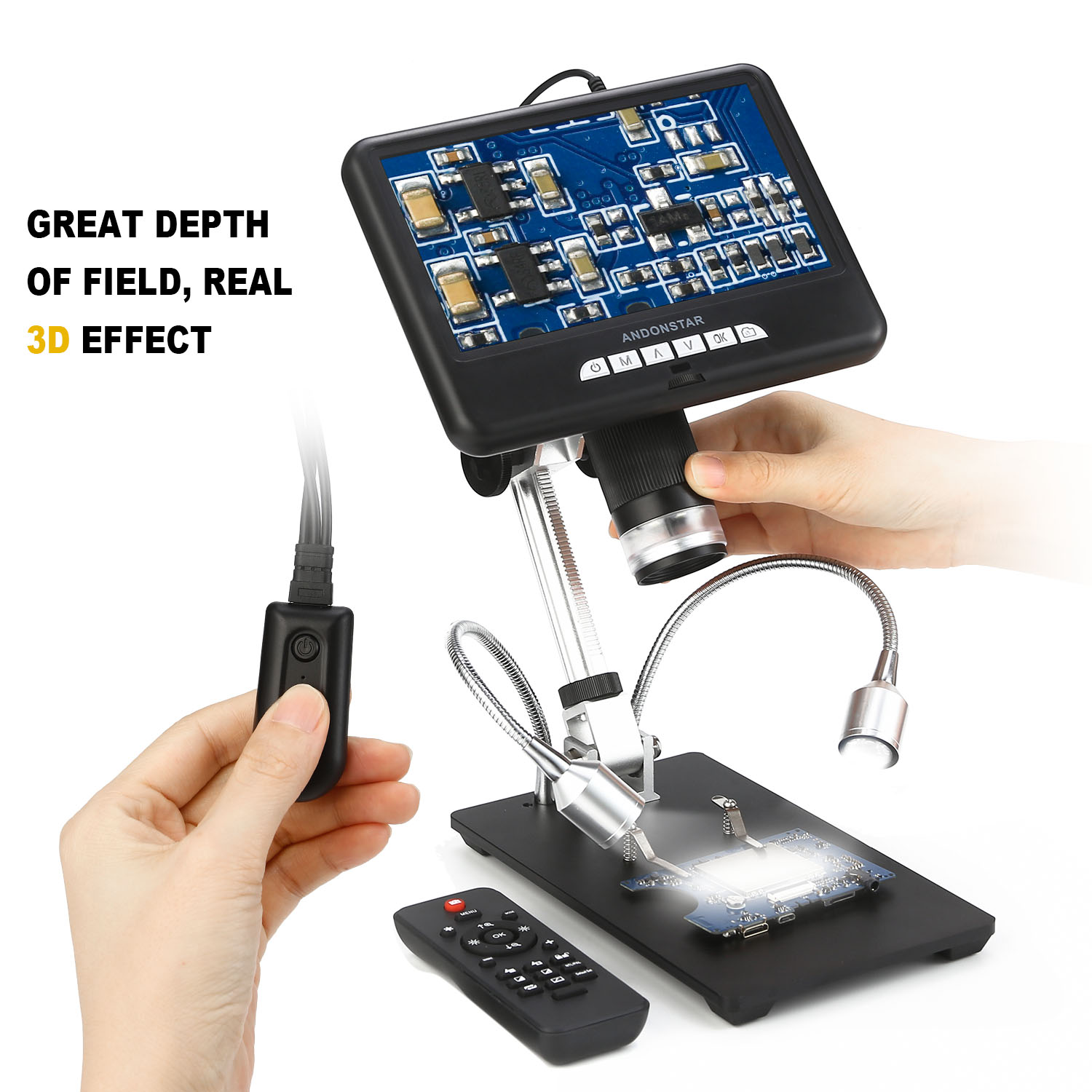 Andonstar AD407 HDMI lutownicz – Digital Microscope With Screen 7 Inch recenzja i cena