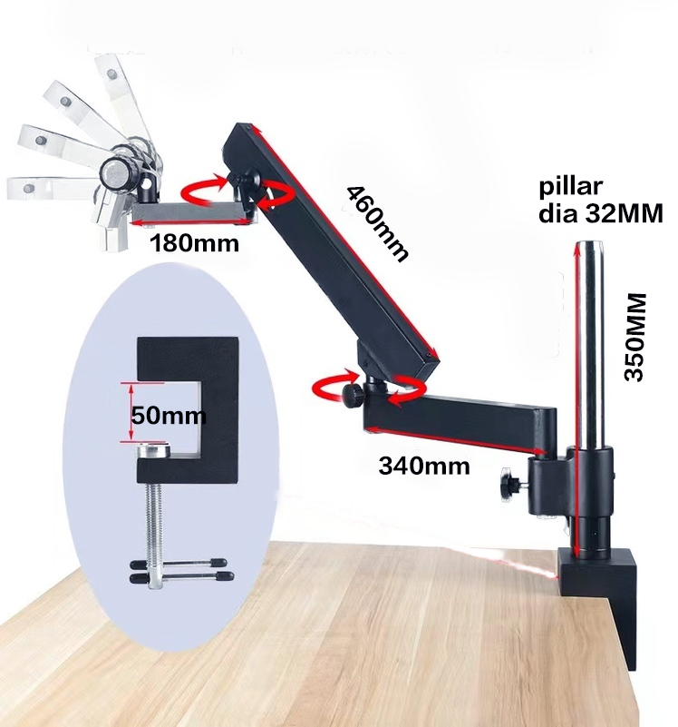 Elastyczny, przegubowy statyw  – Microscope Boom Stand Articulating recenzja i cena