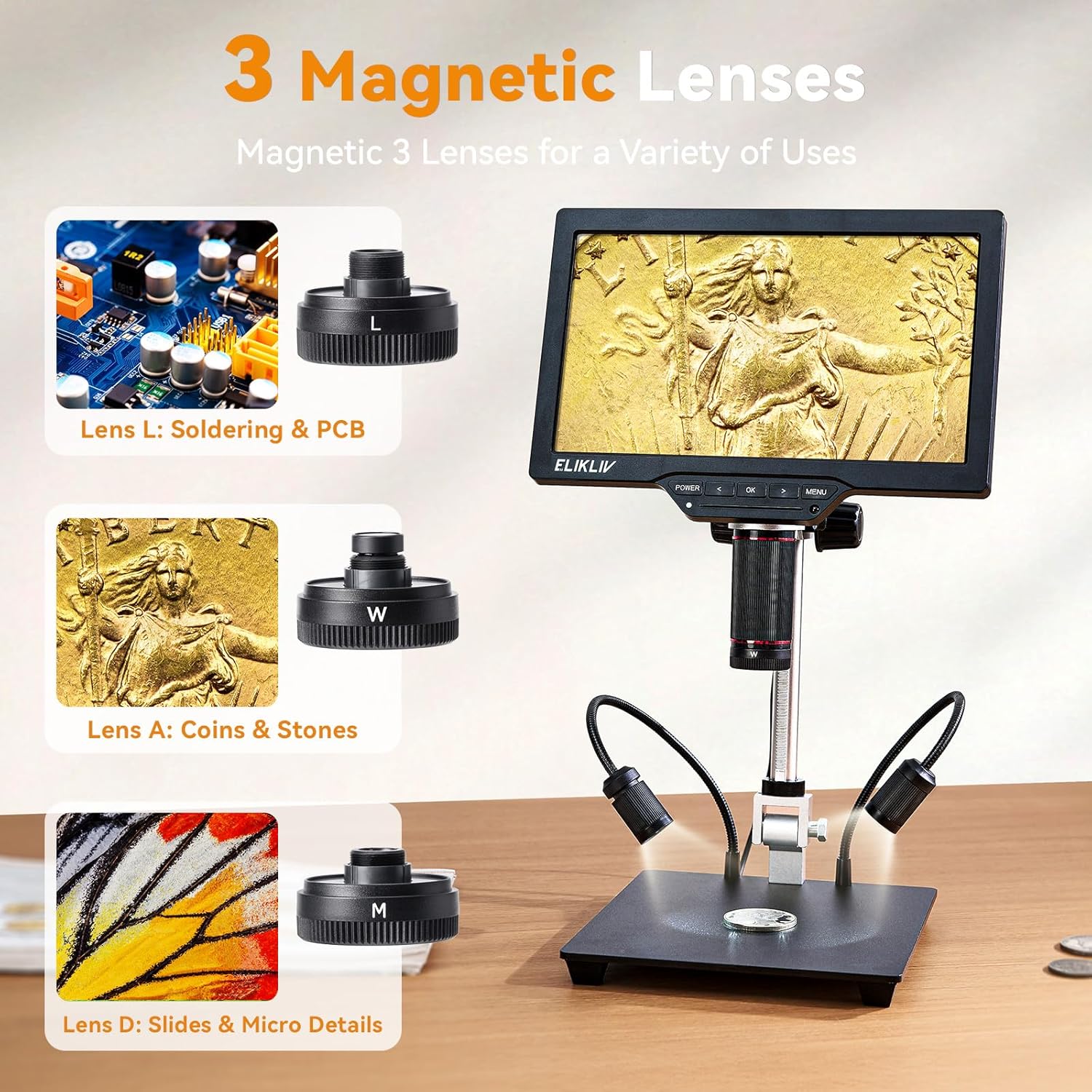 Elikliv TL301 – cyfrowy mikros – Digital Microscope 4K Hdmi 2000X recenzja i cena
