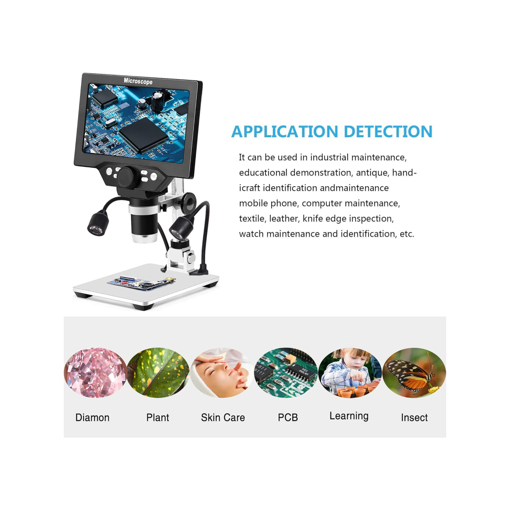 Mikroskop cyfrowy LCD z USB, 7 – Digital Microscope With Screen 7 Inch recenzja i cena